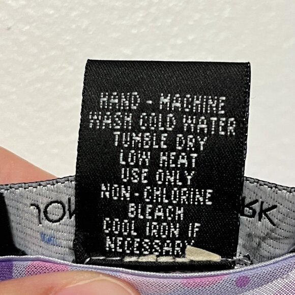 Jones NY Womens Sheer Chiffon Camisole Size XL Purple Polka Dot Fairycore Y2K - Picture 7 of 9